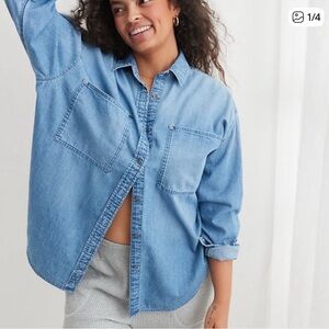 Aerie Oversized Denim shirt